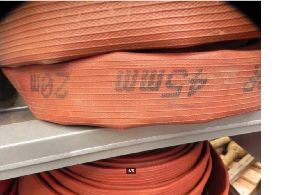 Brandslang Rood Plat oprolbaar 45mm 20m, Enlèvement ou Envoi, Utilisé, Tuyau d'arrosage
