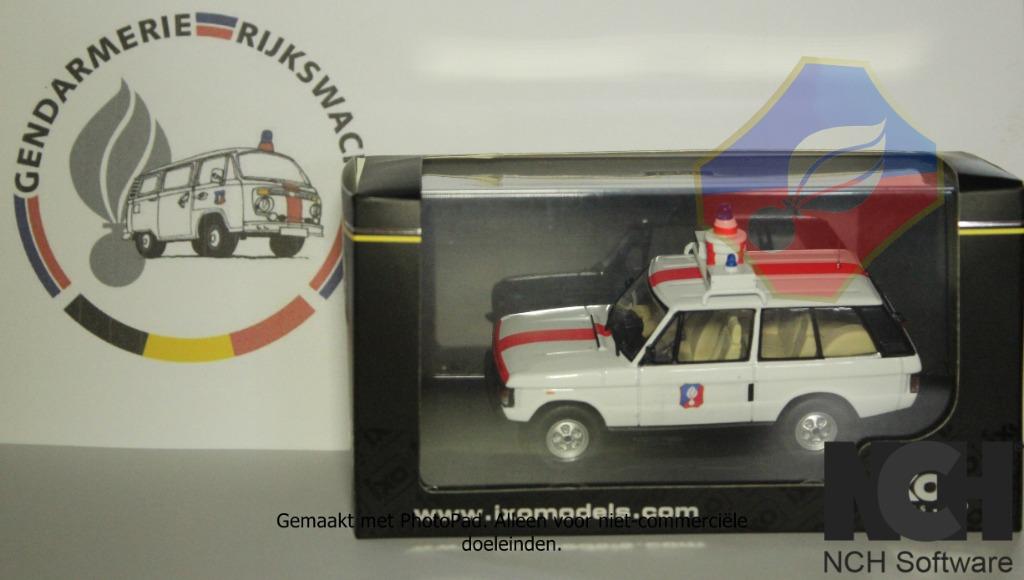 RIJKSWACHT RANGE ROVER (OUD LOGO) 1/43 boxed, Verzamelen, Verzenden, Rijkswacht, Miniatuur of Beeldje
