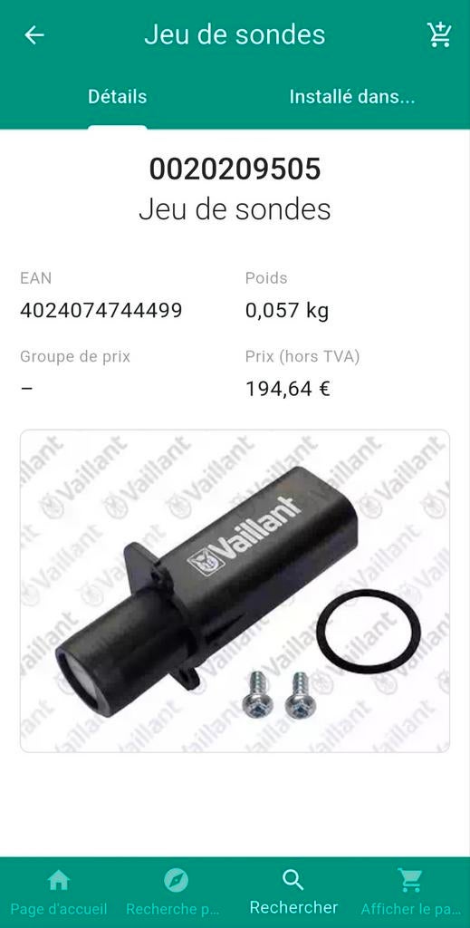 Jeu de Sondes CO Vaillant (100% neuve), Enlèvement ou Envoi, Neuf