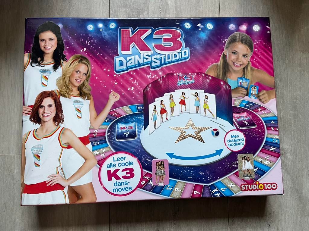 K3 dansstudio gezelschapsspel, Hobby en Vrije tijd, Een of twee spelers, Ophalen, Zo goed als nieuw, Studio 100