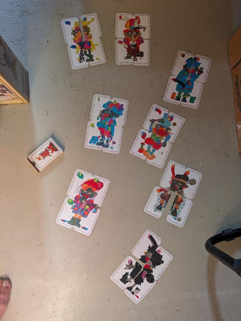 Vintage zwarte piet kaartspel kwartet, Enlèvement ou Envoi, Utilisé