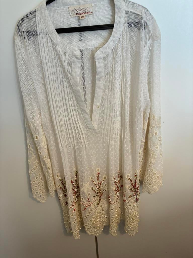 Half lang, semi transparant kleedje., Kleding | Dames, Ophalen of Verzenden, Nieuw, Wit