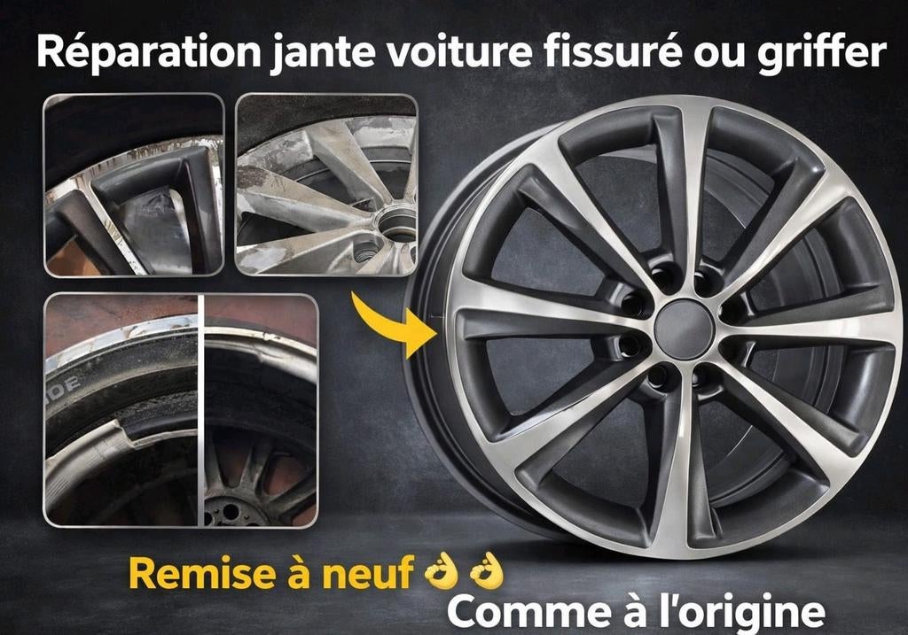 Réparation jaante  de voiture fissuré ou griffer, Enlèvement ou Envoi