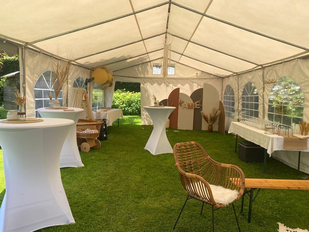 partytent en springkasteel te huur, Hobby en Vrije tijd, Ophalen of Verzenden, Gebruikt