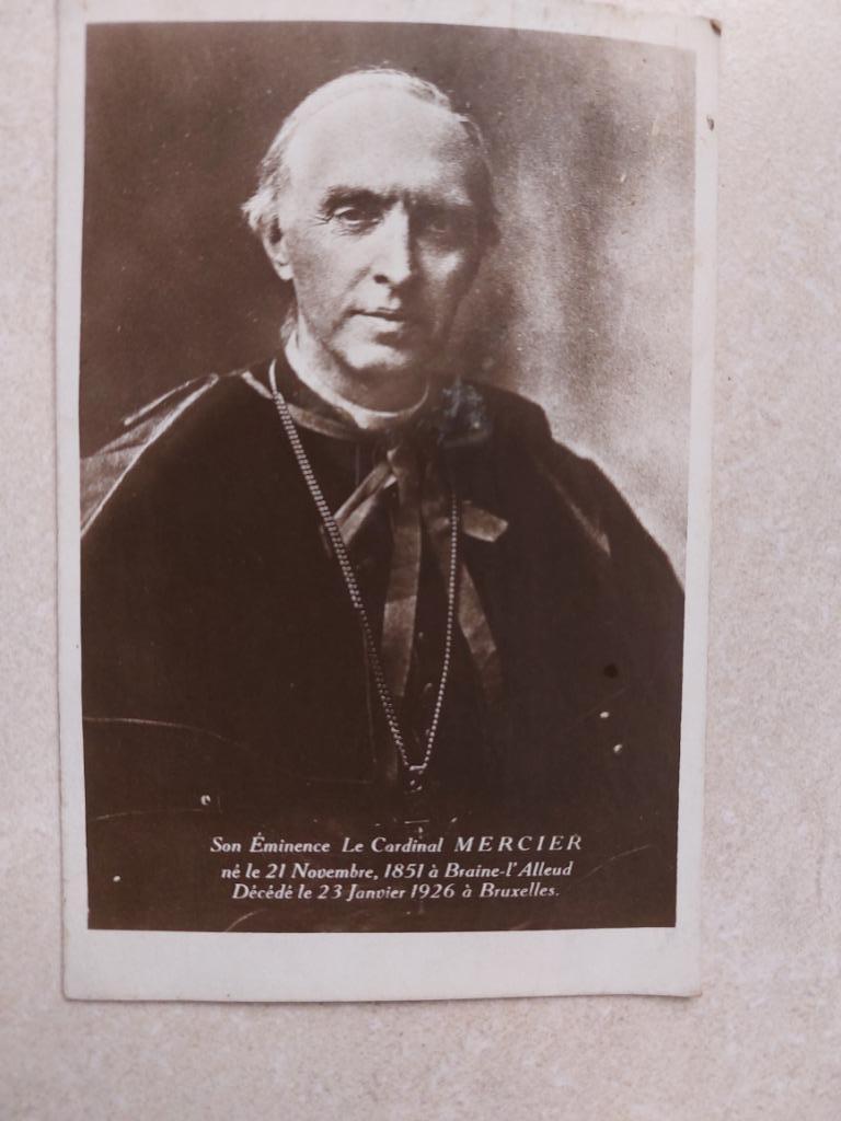 oude fotokaart Kardinaal Mercier, Verzamelen, Verzenden