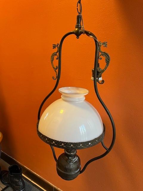 ancienne lampe suspendue vintage, Maison & Meubles, Vintage, Enlèvement, Utilisé, Métal