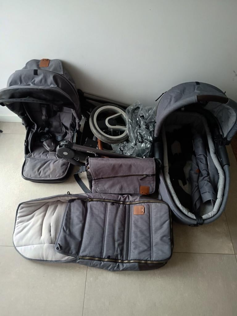 Mutsy kinderwagen + reiswieg, Enlèvement, Poussette, Mutsy, Avec nacelle