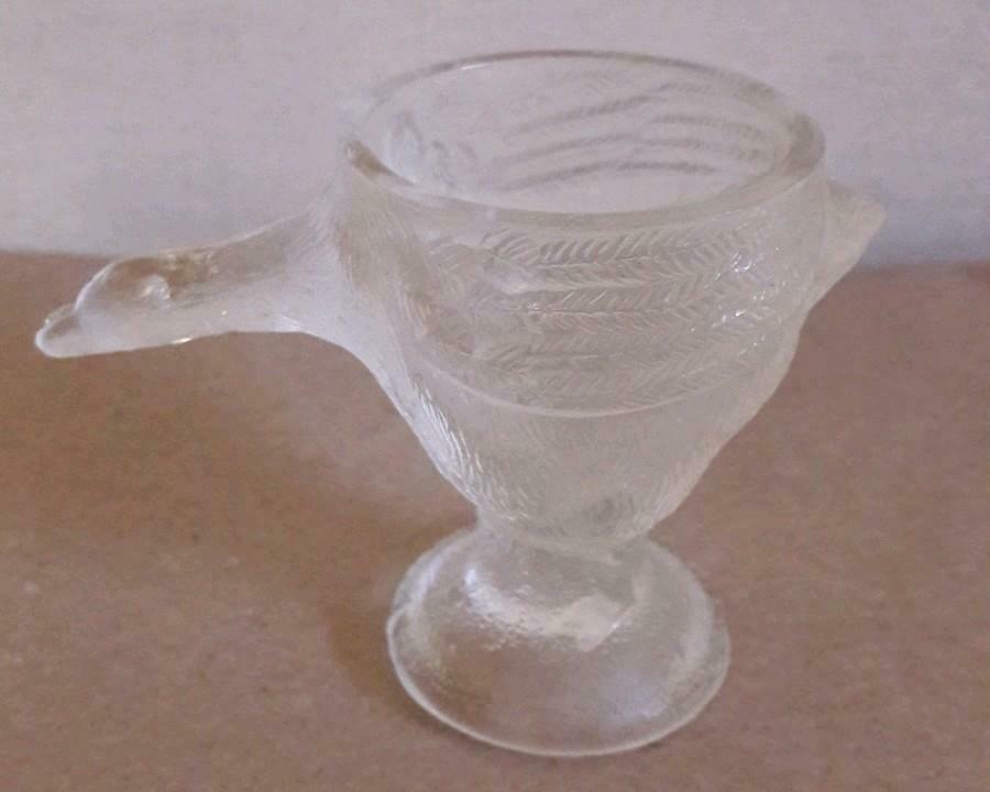 Glazen eierdopje, Enlèvement ou Envoi, Utilisé, Verre, Tasse(s) et/ou soucoupe(s)