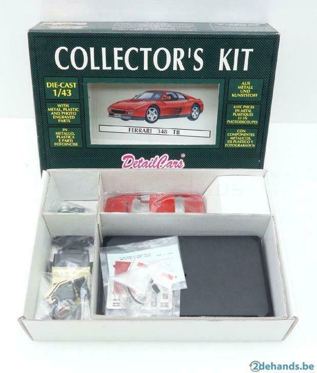 1:43 Detailcars metal kit 8002 Ferrari 348 tb rood, Enlèvement ou Envoi, Neuf, Voiture