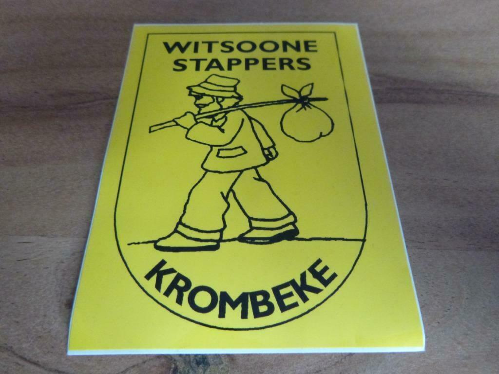oude sticker krombeke - witsoone stappers - wandelsport, Verzenden, Nieuw