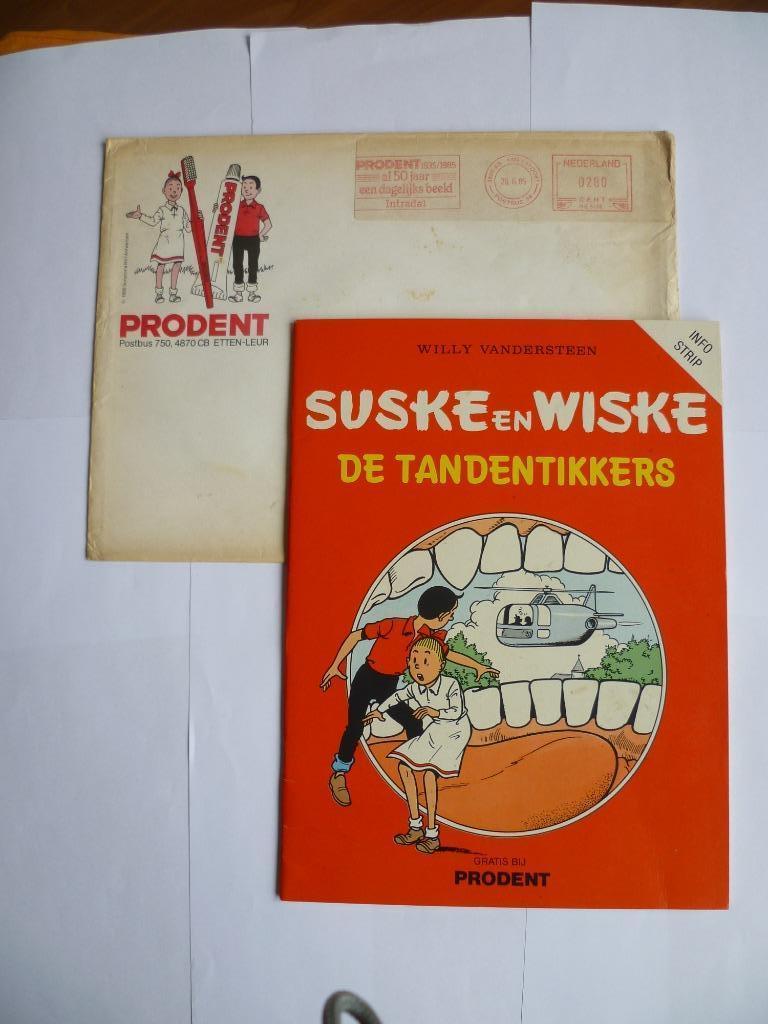 SUSKE EN WISKE INFOSTRIP"DE TANDENTIKKERS"+ENVELOP UIT 1985, Enlèvement ou Envoi, Willy Vandersteen, Une BD, Comme neuf