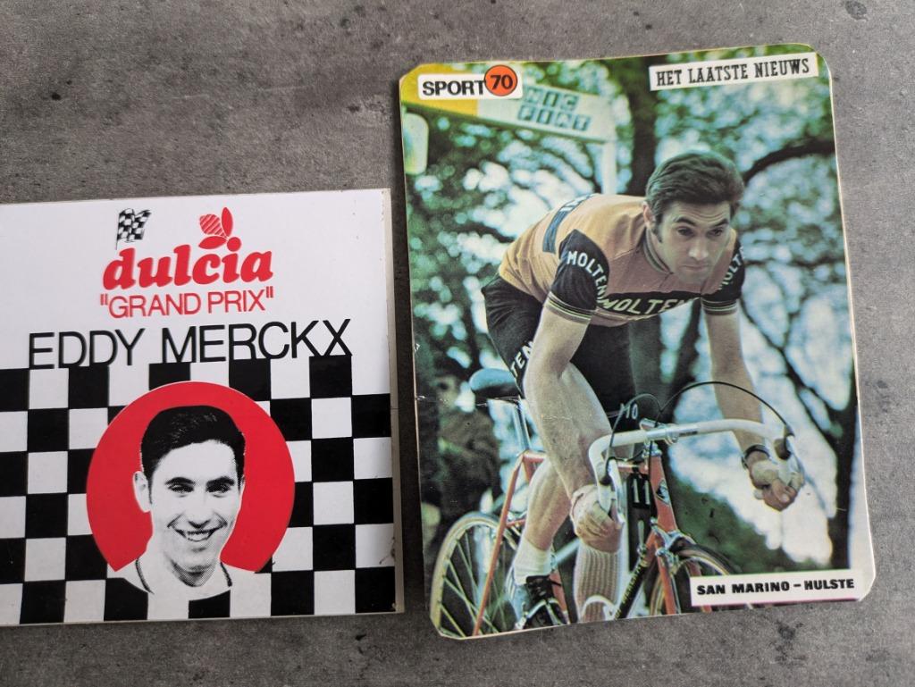 EDDY MERCKX MOLTENI 2X STICKERS SPORT 70, Verzenden, Sport