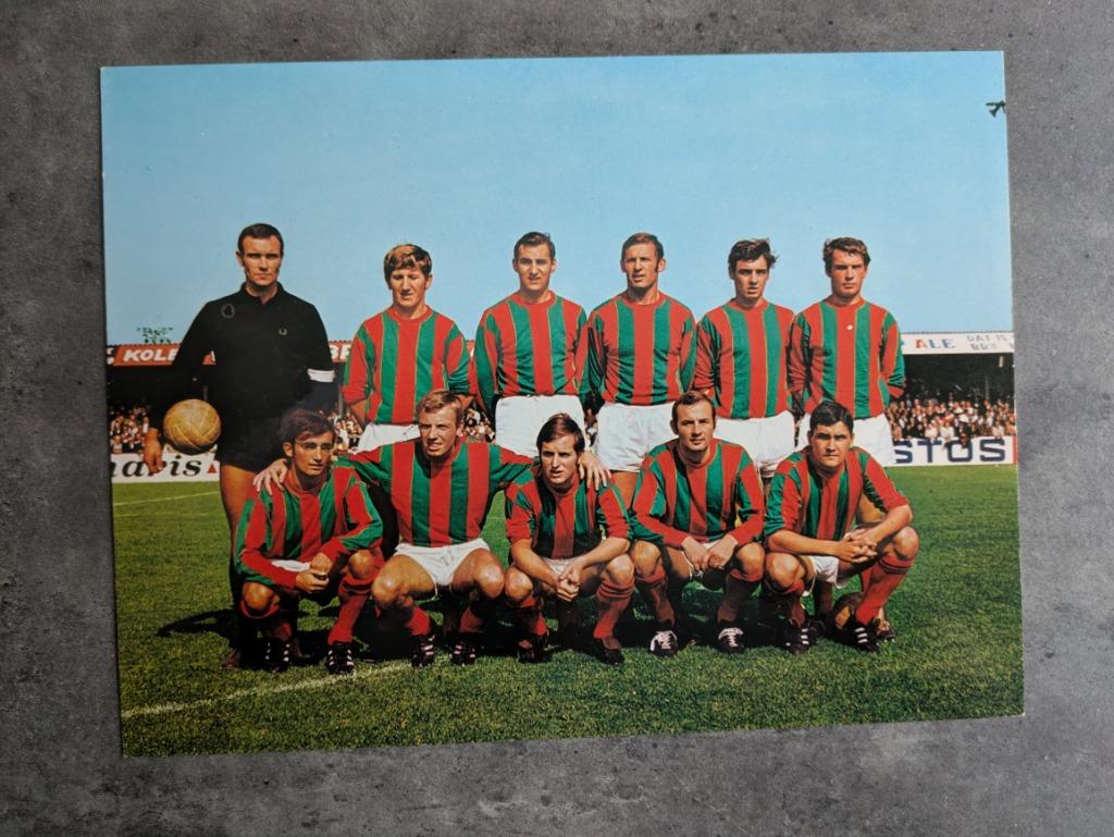 CARTE POSTALE DE L'ÉQUIPE DE FOOTBALL D'OSTENDE 1970 XXL 24X, Envoi