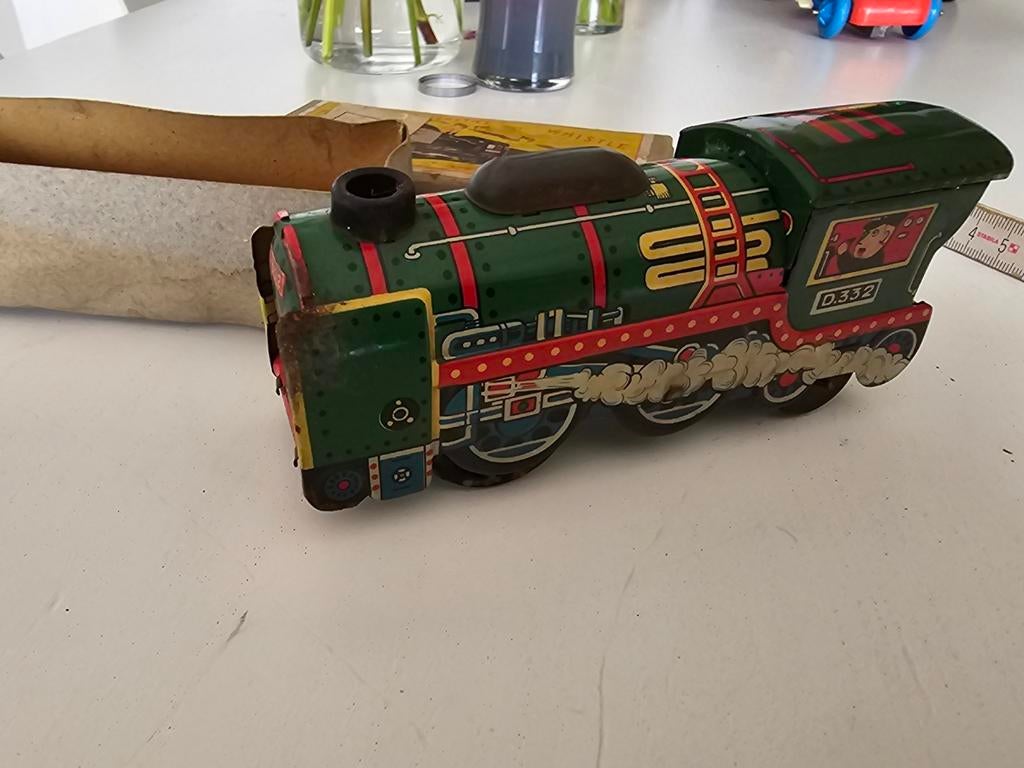 Hadson-frictietrein. Jaren 1950. Vintage blikken speelgoed., Ophalen of Verzenden