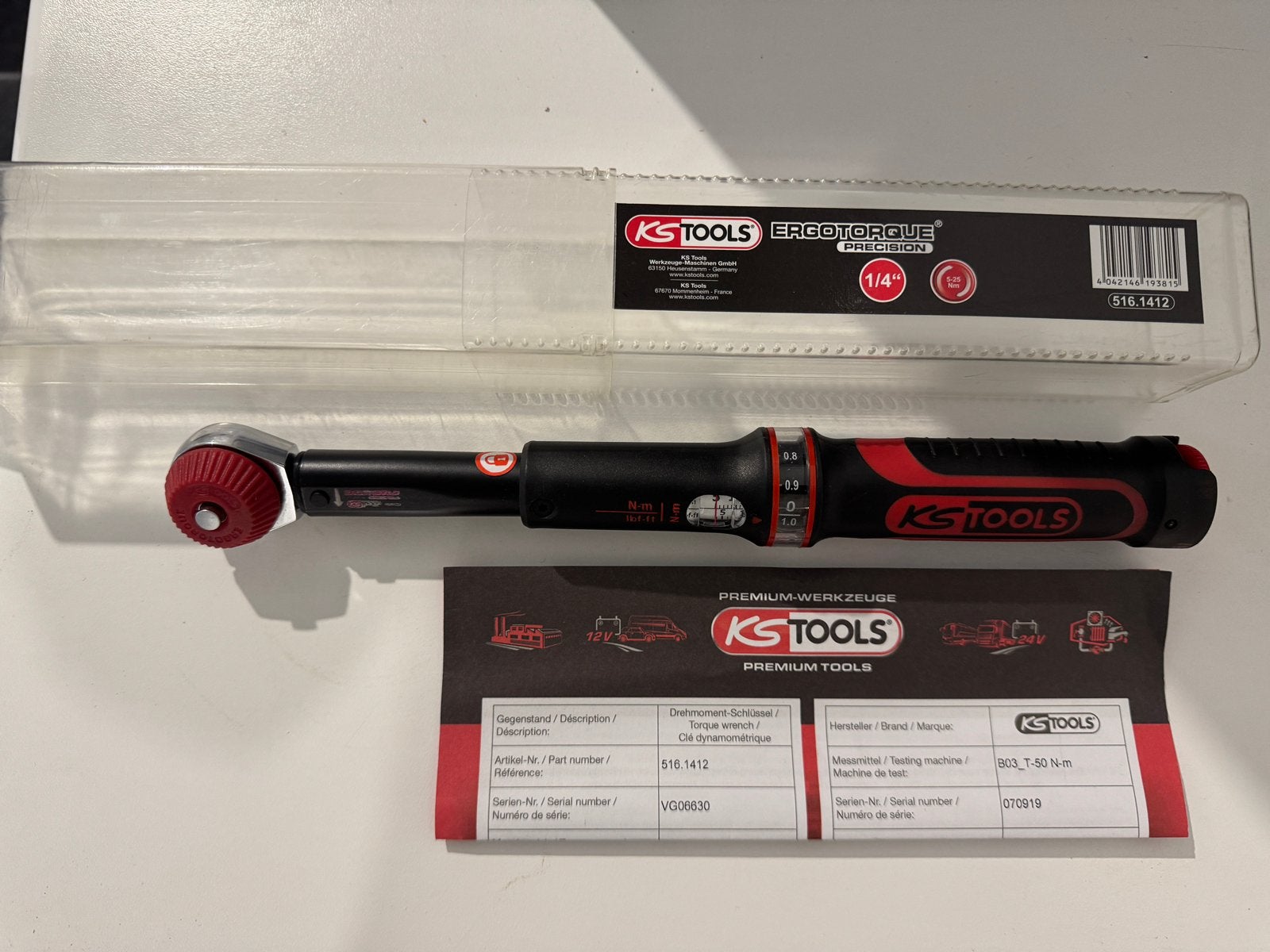 KS TOOLS 516.1442 Clé dynamométrique 1/4 - 5-25 Nm, Enlèvement, Comme neuf