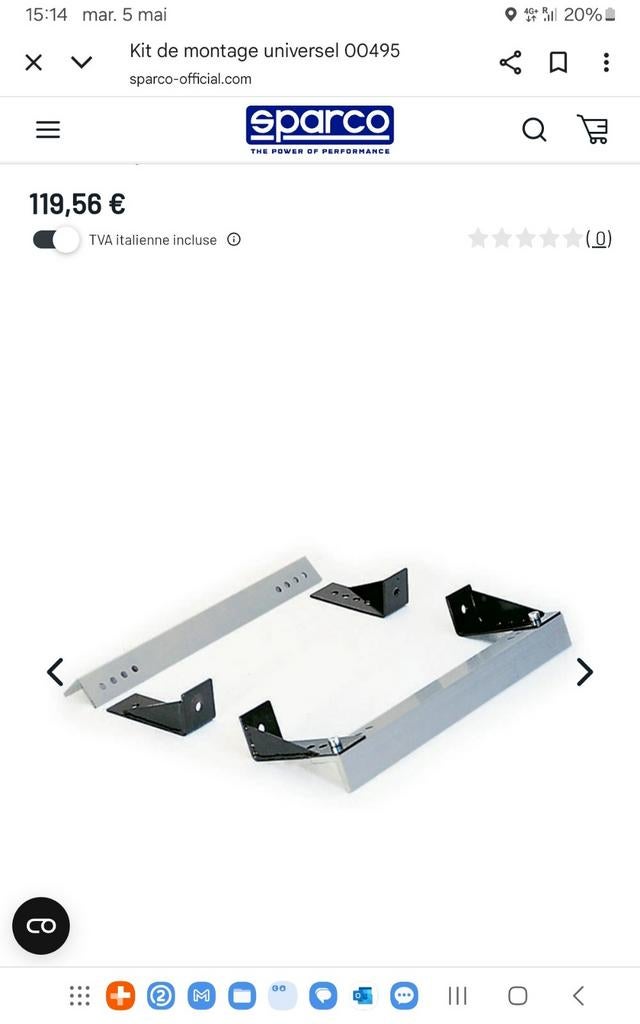 Supports de sièges SPARCO NEUFS universels 00495, Enlèvement ou Envoi