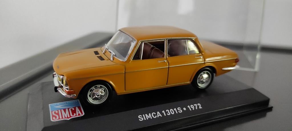 Simca 1301S orange 1972, 1:43 dans vitrine, Enlèvement ou Envoi