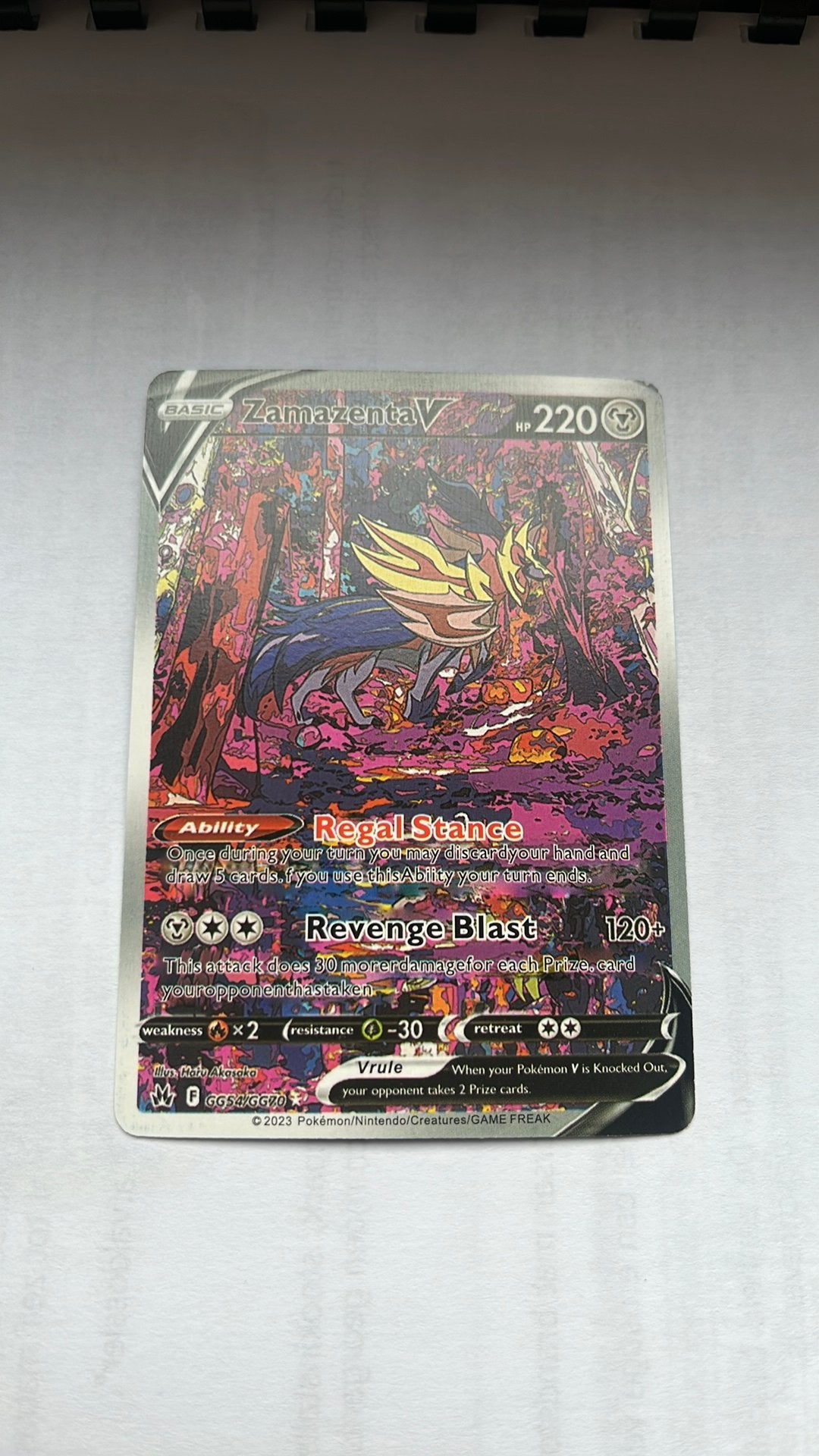 Zamazenta V, Enlèvement, Comme neuf