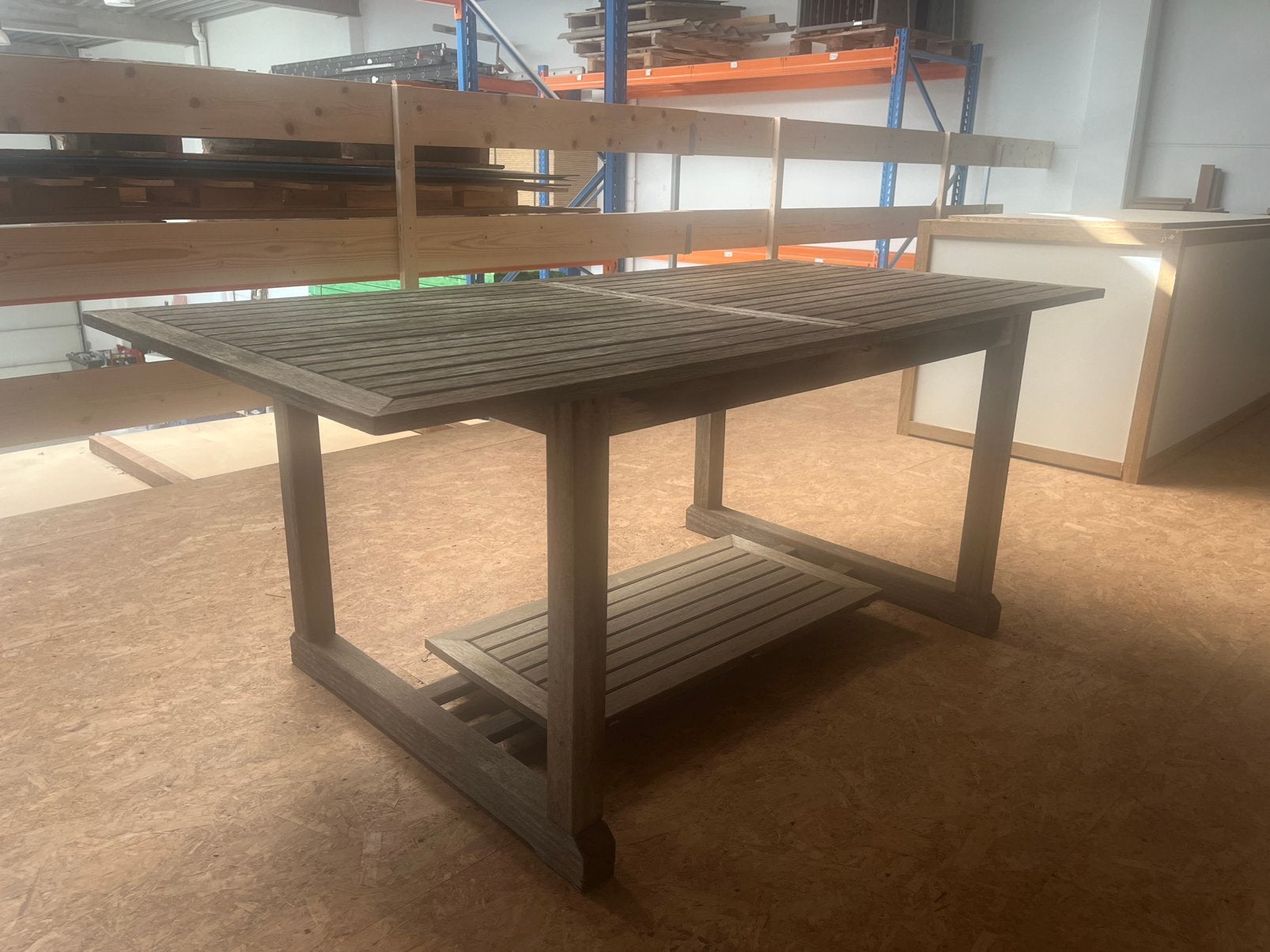 Tuintafel in teak hout, Tuin en Terras, Ophalen, Gebruikt, Rechthoekig, Teakhout