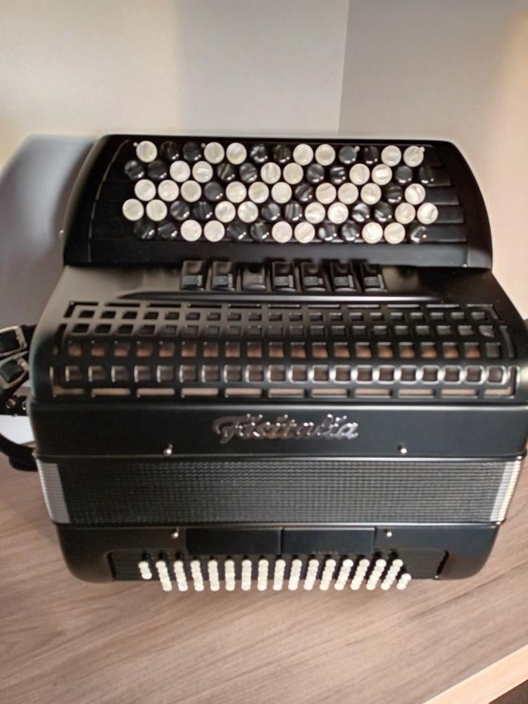 Splinternieuwe accordeon met draagtas en riemen., Musique & Instruments, Accordéons, Enlèvement