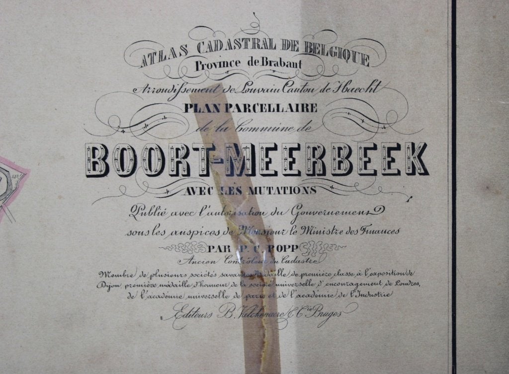 oude kaart van Boortmeerbeek, PC Popp, 19de eeuw (7B), Ophalen