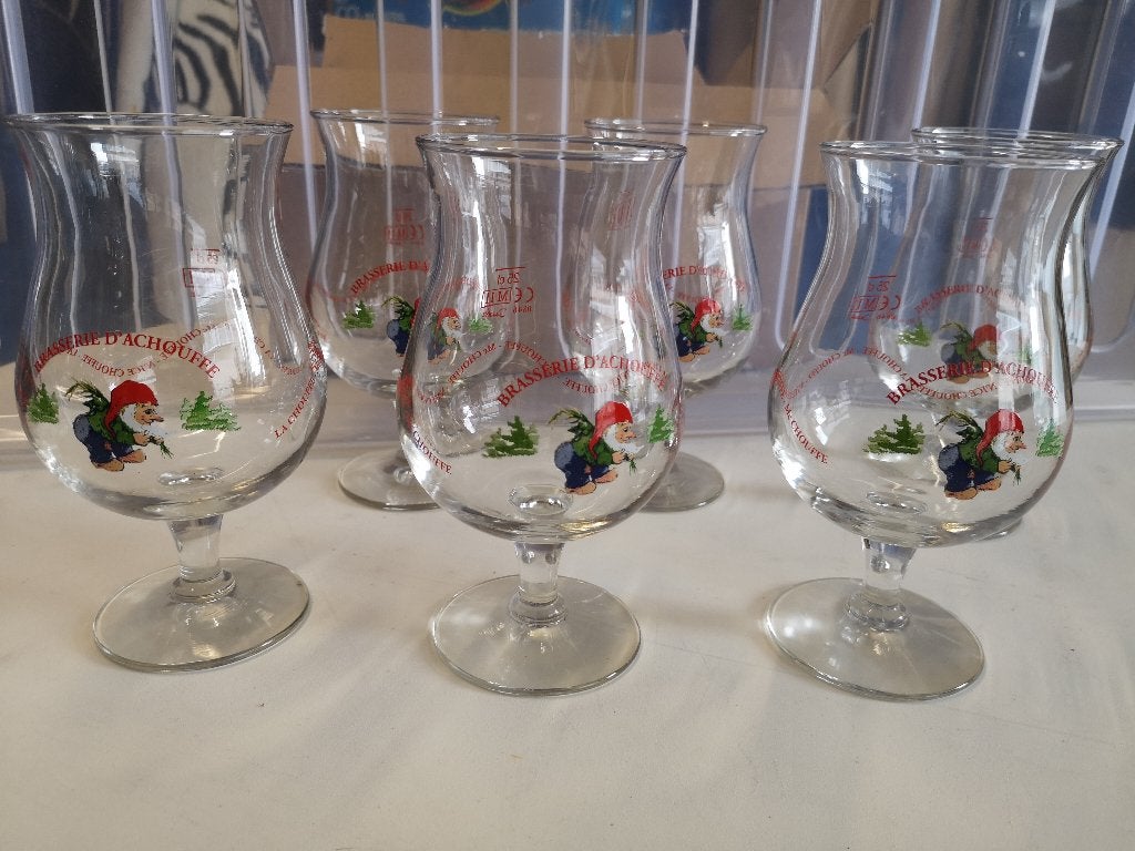 6 verre a biére la chouffe  25cl, Enlèvement ou Envoi, Comme neuf, Verre ou Verres, Autres marques