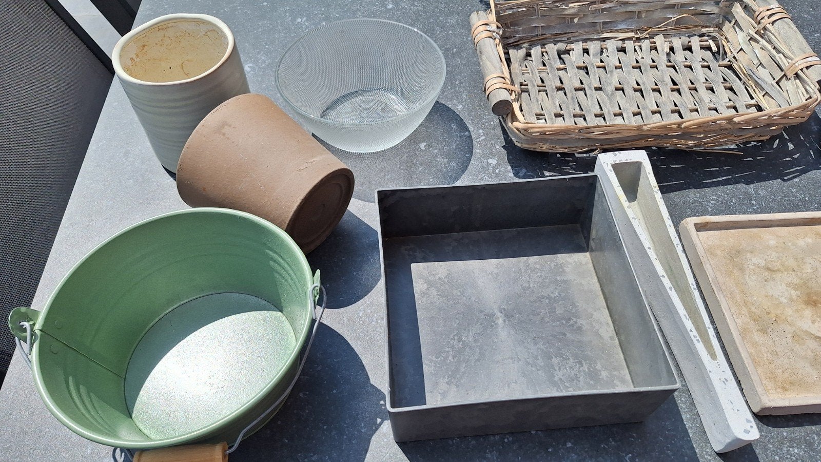 bloempotten  schaaltjes 4€, Tuin en Terras, Bloembakken en Plantenbakken, Ophalen of Verzenden