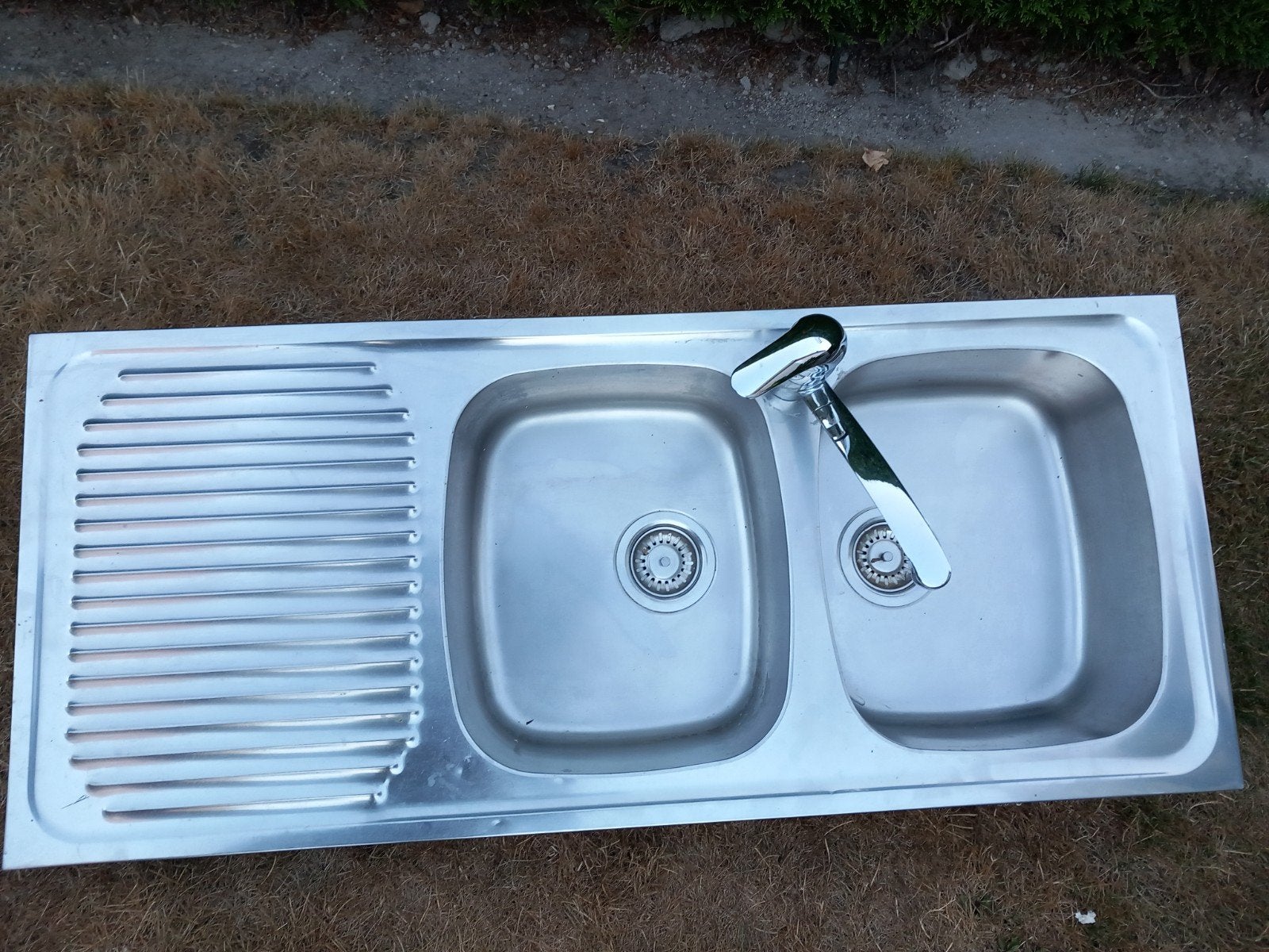 inox dubbele keuken wasbak, Ophalen