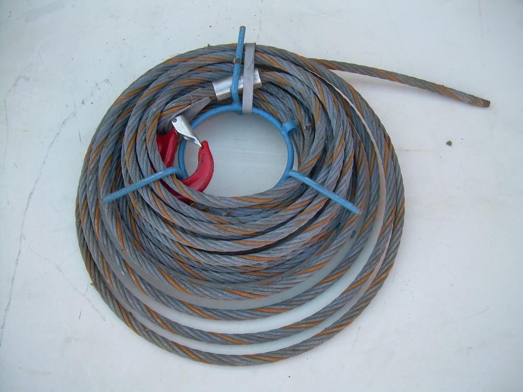 darm op rol, tirfor kabel, motorzaag 45 cm, Ophalen