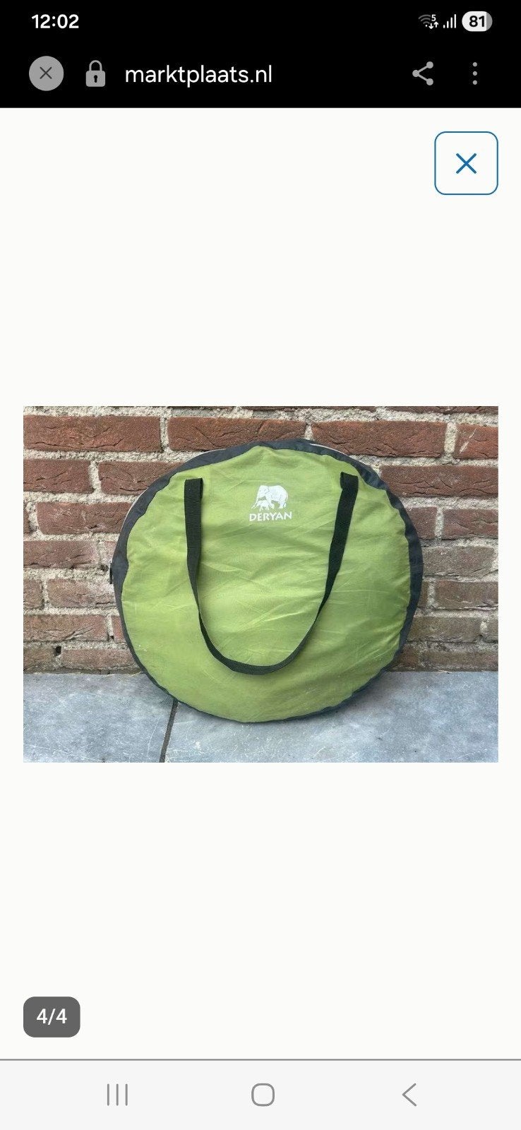 lit/tente de voyage pop-up pour bébé/enfant (camping), Enlèvement