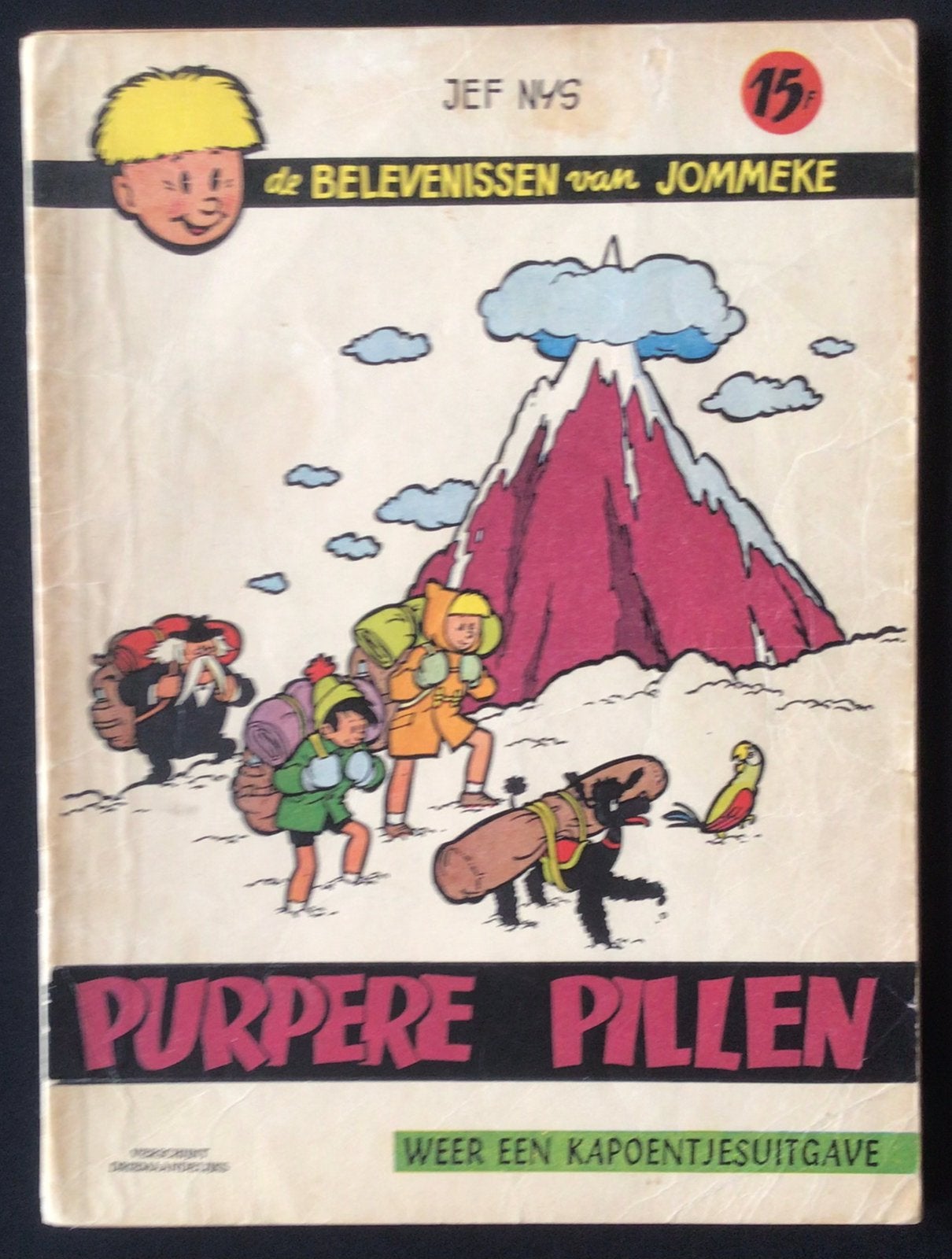 Jommeke - de purperen pillen - 1ste druk, Ophalen of Verzenden, Gelezen