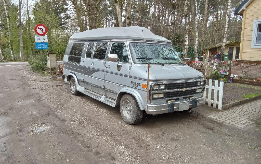 Chevy van G20 oldtimer  te koop of ruilen, Autos, Chevrolet, Cuir, Automatique, Particulier, LPG