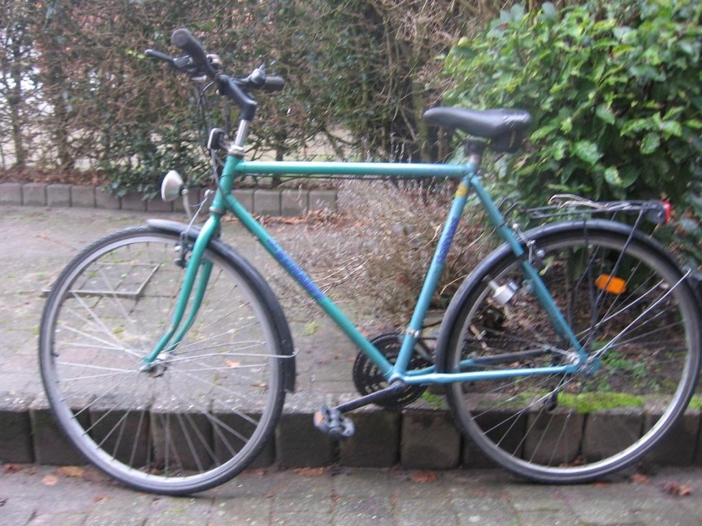 28 inch schauff herenfiets rijd maar schakelt niet, Fietsen en Brommers, Gebruikt, Velgrem, 53 tot 57 cm, Ophalen