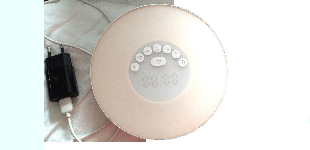 Radio réveil Lampe 6 couleurs - 6 Sons naturels - Radio FM, Envoi