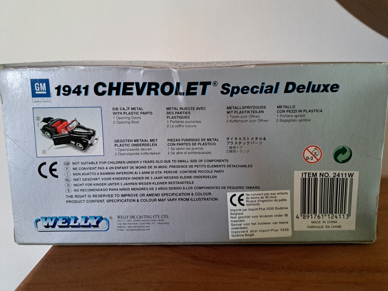 Chevrolet Spécial de luxe Welly 1941, Enlèvement ou Envoi, Welly