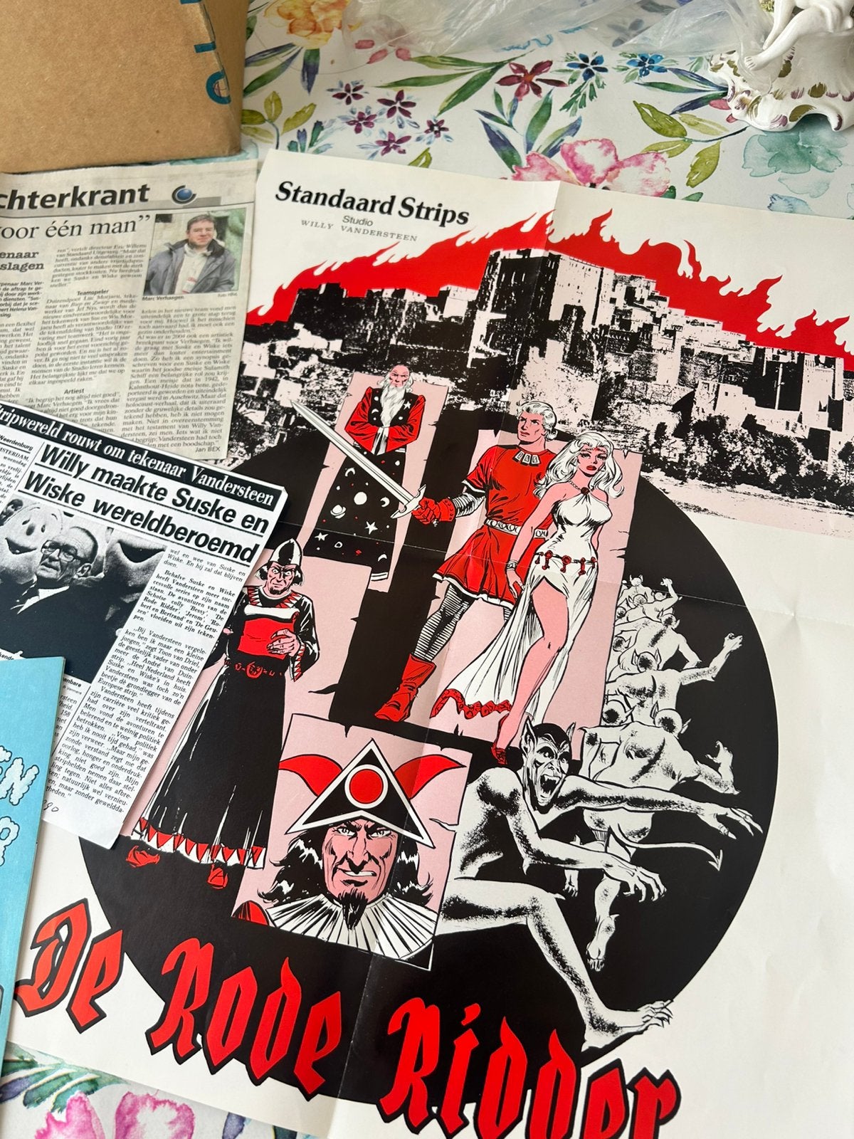 Lot verzamelitems stripfiguren Suske en Wiske - Rode Ridder, Ophalen of Verzenden