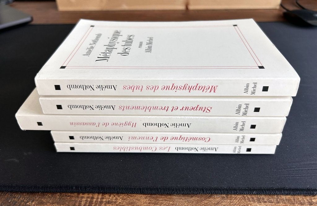 Lot de 5 romans de Amélie Nothomb - Éditions Albin Michel, Ophalen, Gelezen, AMELIE NOTHOMB