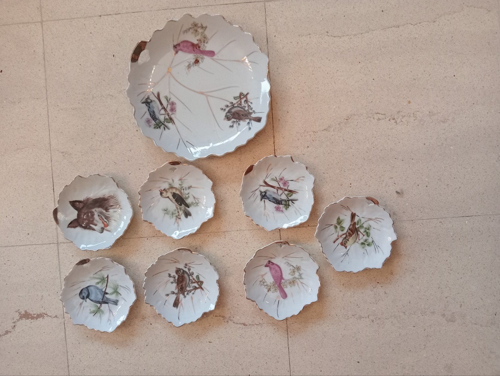 Antiek schaaltjes van vogels, Ophalen of Verzenden