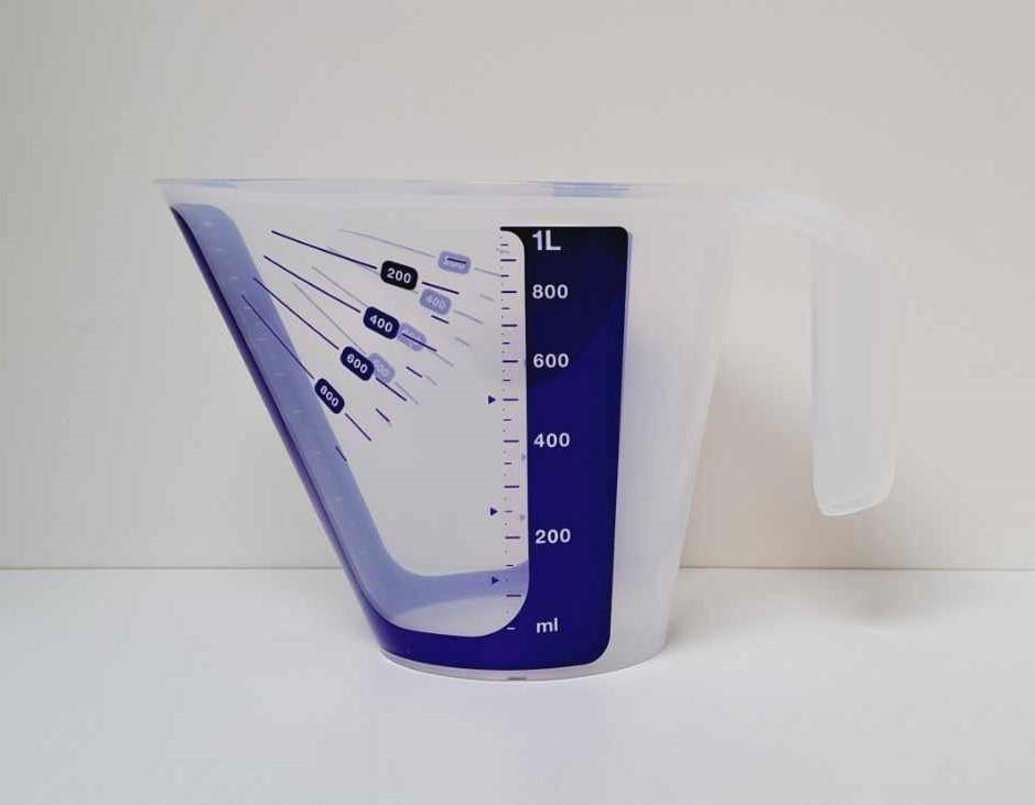 Tupperware™ « Pichet Doseur » 1 litre - blanc et bleu, Envoi, Comme neuf, Bleu, Récipient ou Bol