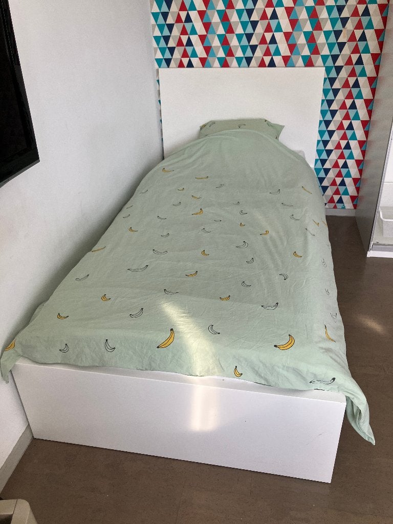 Lit IKEA MALM, 90 cm, Une personne, Enlèvement, Utilisé