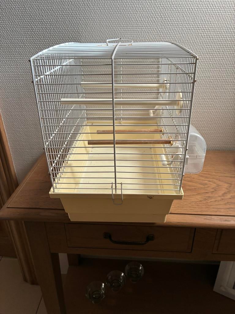 Wit vogelkooitje, Dieren en Toebehoren, Ophalen of Verzenden, Zo goed als nieuw, Vogelkooi