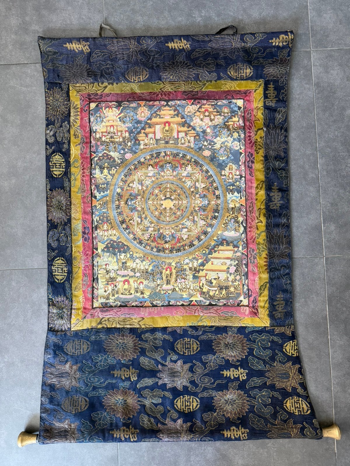 Authentieke Tibitaanse Thanka (rolschilderij), Antiek en Kunst, Ophalen of Verzenden
