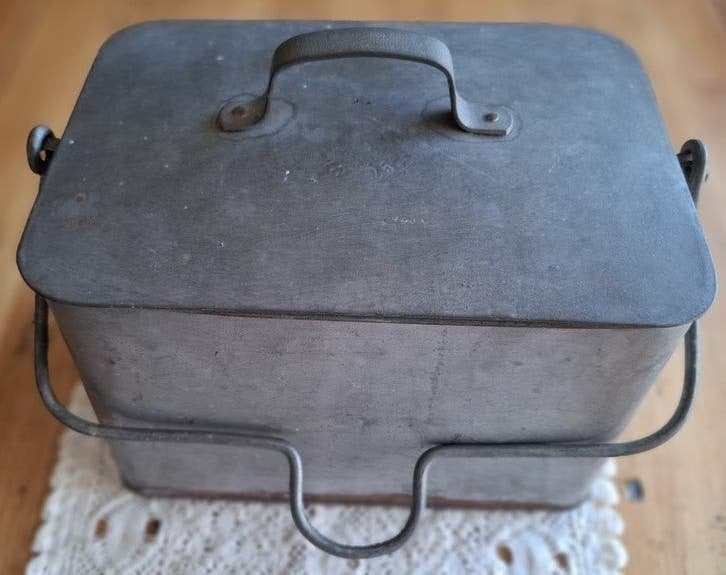 Antieke metalen container, industriële inrichting, Ophalen of Verzenden