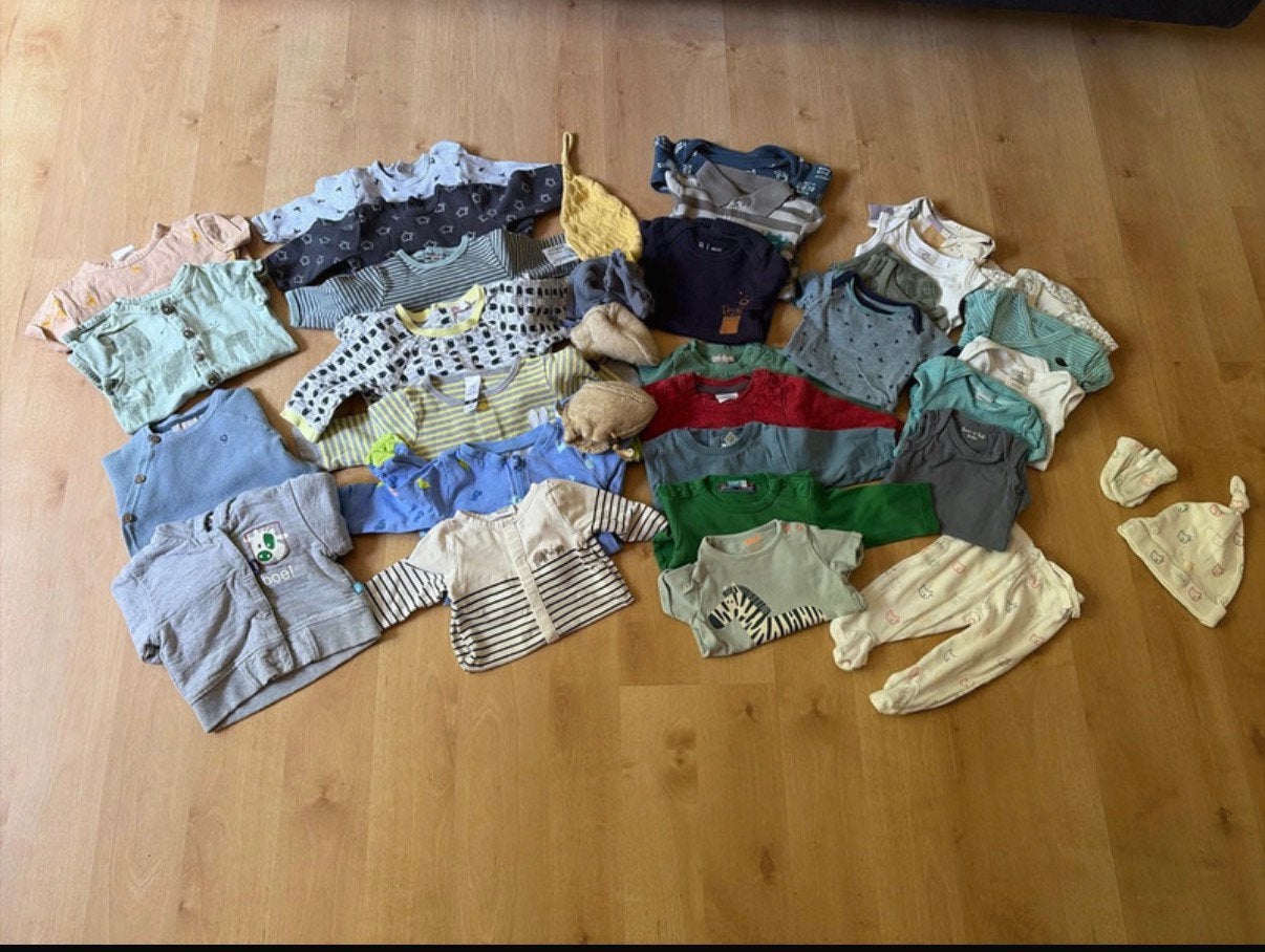 Pakket babykledij 34 stuks maat 50 62, Ophalen of Verzenden, Gebruikt, Maat 50