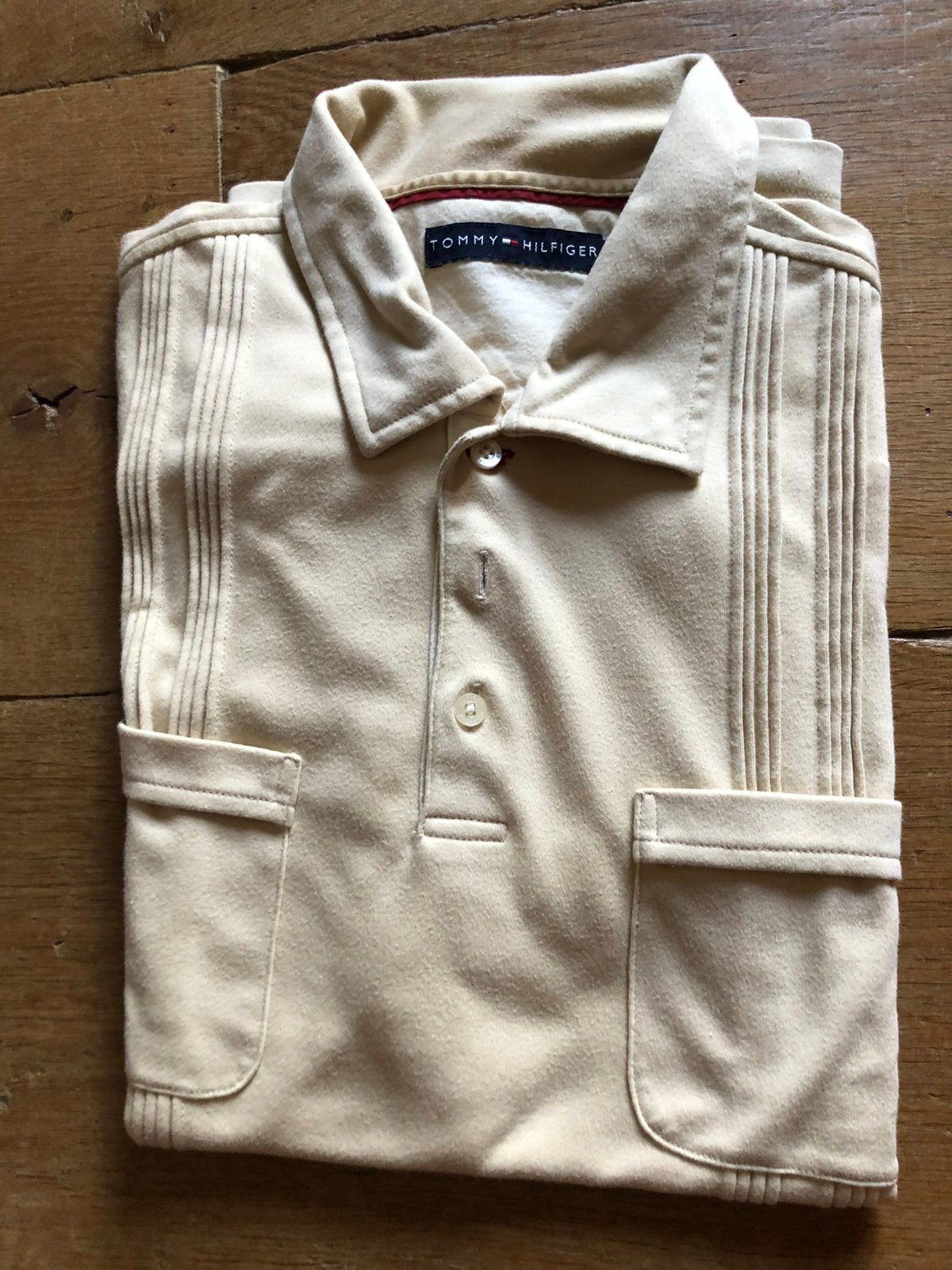 Polo Tommy Hilfiger Large, Ophalen, Zo goed als nieuw, Maat 52/54 (L), Beige
