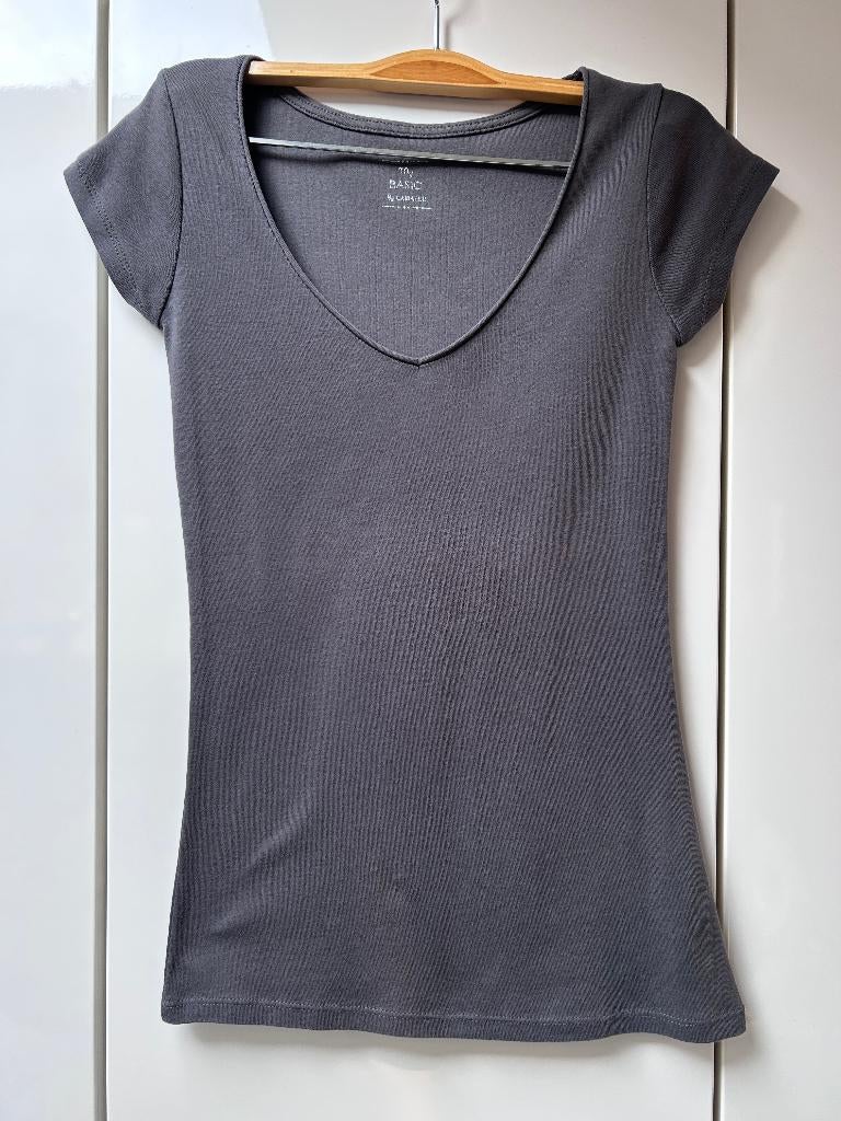 Tee-shirt gris Camaïeu - Taille XS *, Manches courtes, Gris, Enlèvement ou Envoi, Camaieu