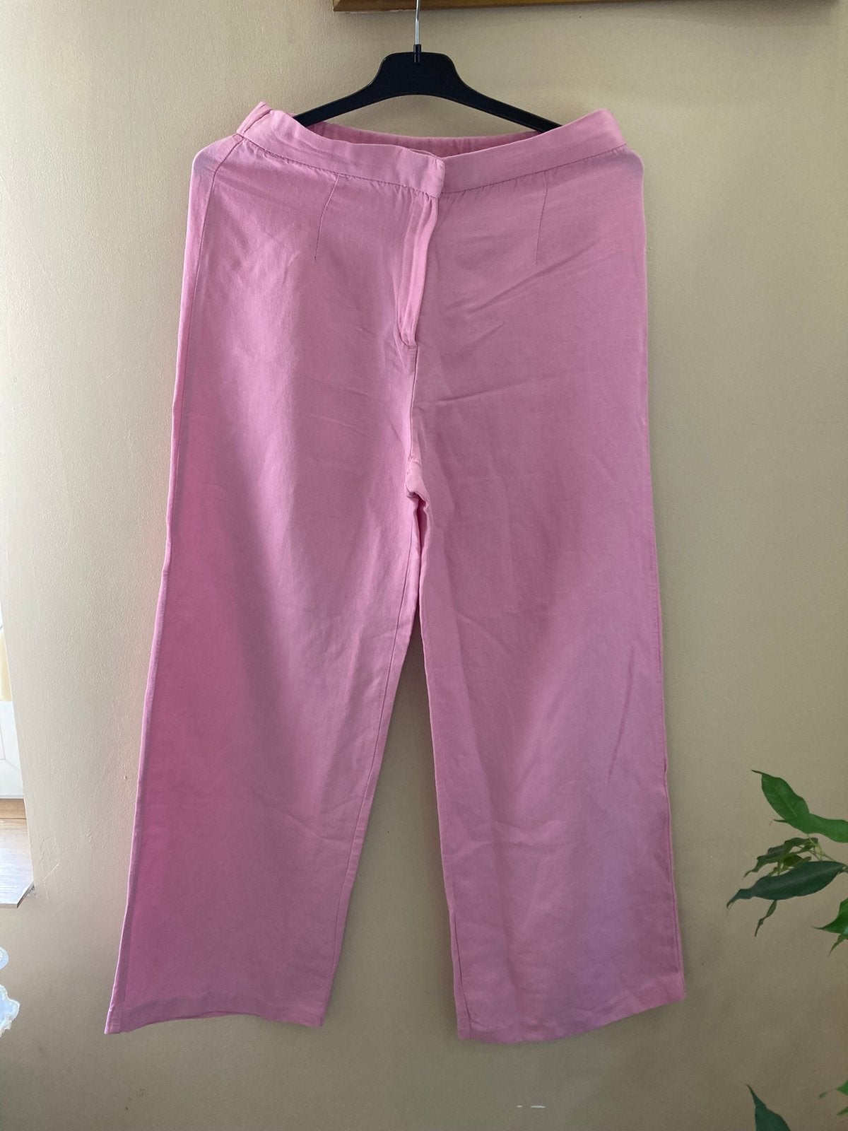 Pantalon lin H&M, Taille 42/44 (L), Enlèvement ou Envoi, Rose, Longs