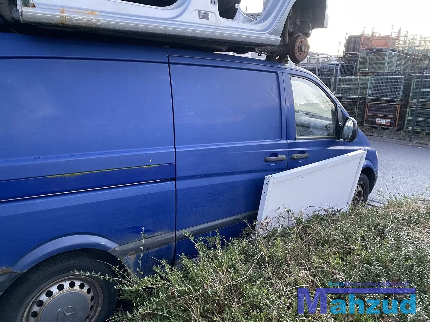 MERCEDES VITO W639 blauw rechts schuifdeur deur portier 2003, Gebruikt, Mercedes-Benz AG, Deur, Mercedes-Benz
