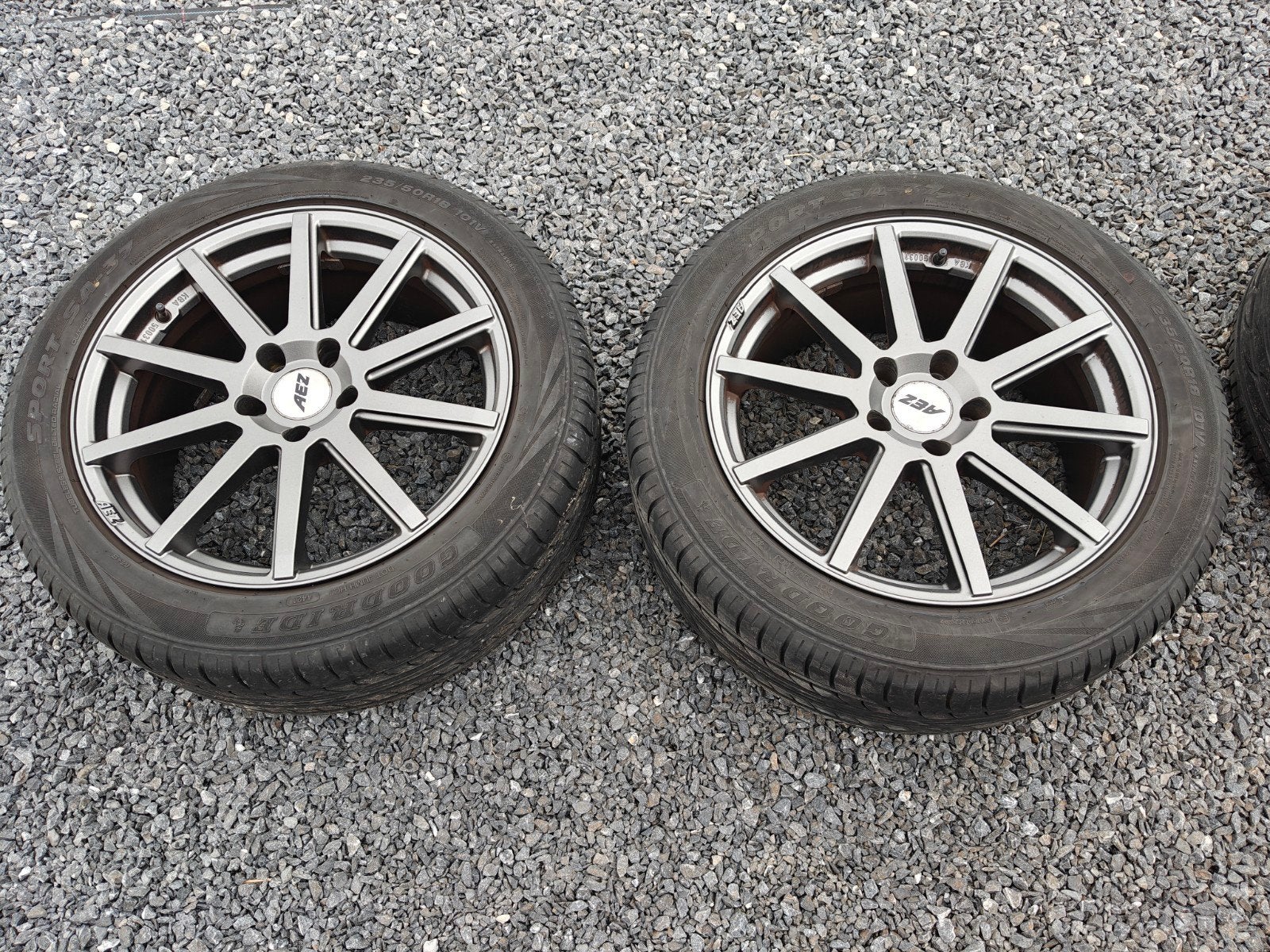 AEZ 18 inch velgen 5x114,3 met banden 235/50r18, Autos : Pièces & Accessoires, Pneus & Jantes, Pneus été, Enlèvement, Pneu(s)