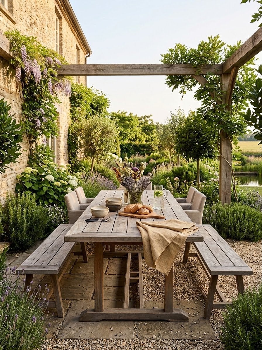 Teak tuin tafel, Ophalen, Gebruikt, Vijf personen of meer